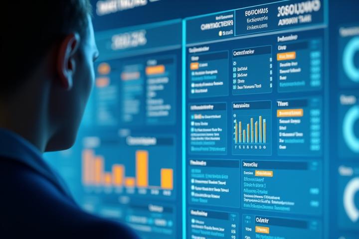 Tekoälyanalyysin käyttöliittymä, joka näyttää sopimusdataa ja riskinarviointia